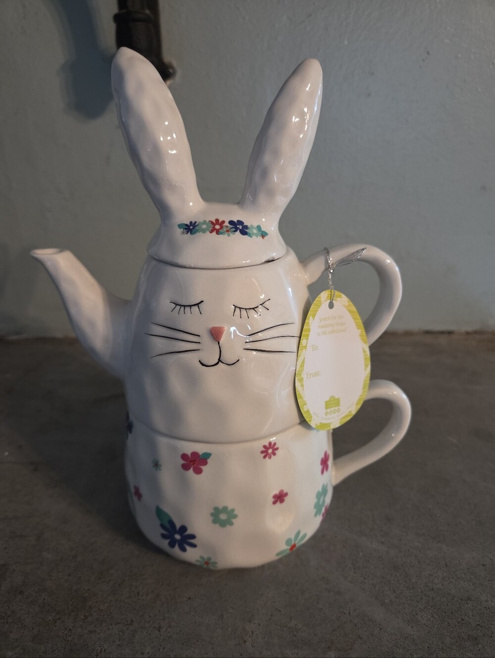 Whimsical Cupboard 10 Strawberry Street Bunny Rabbit Tea For One Teaset.